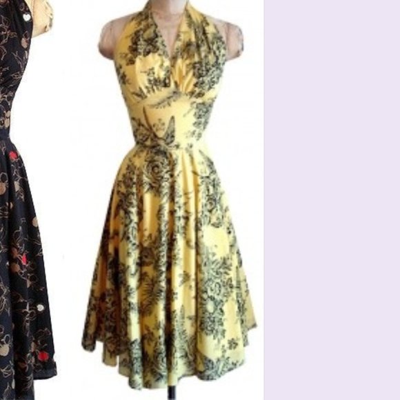 Trashy Diva Dresses & Skirts - MEGA RARE TRASHY DIVA YELLOW TOILE DORIS DRESS 1950S DESIGNER 10 GUC